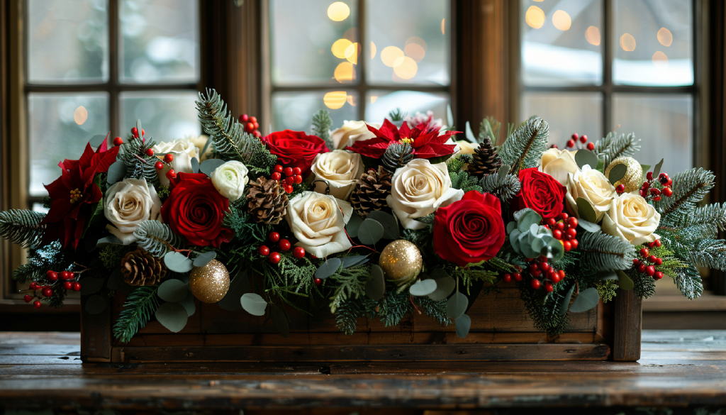 Christmas Flower Centerpiece