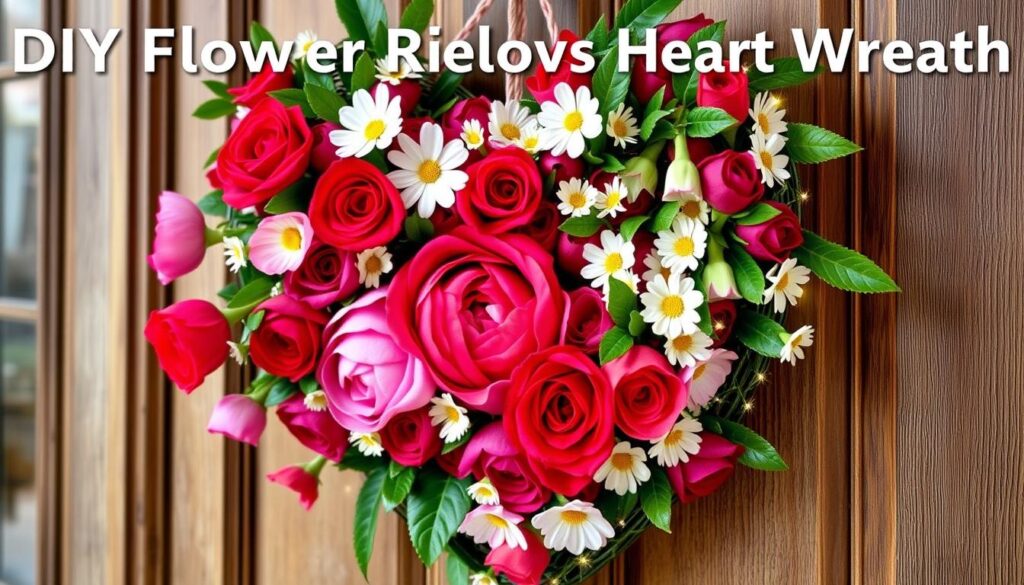 DIY Flower Heart Wreath
