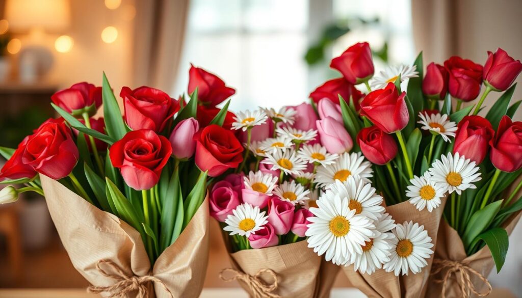 DIY Valentine’s Day flower bouquets