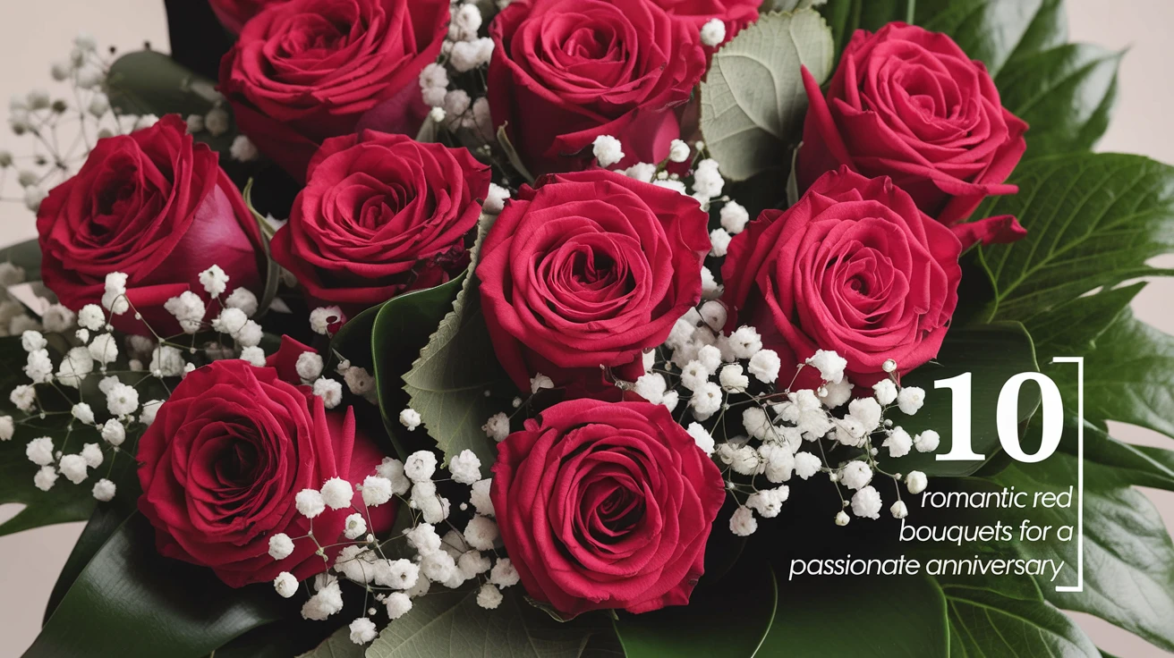 10 Romantic Red Bouquets for a Passionate Anniversary