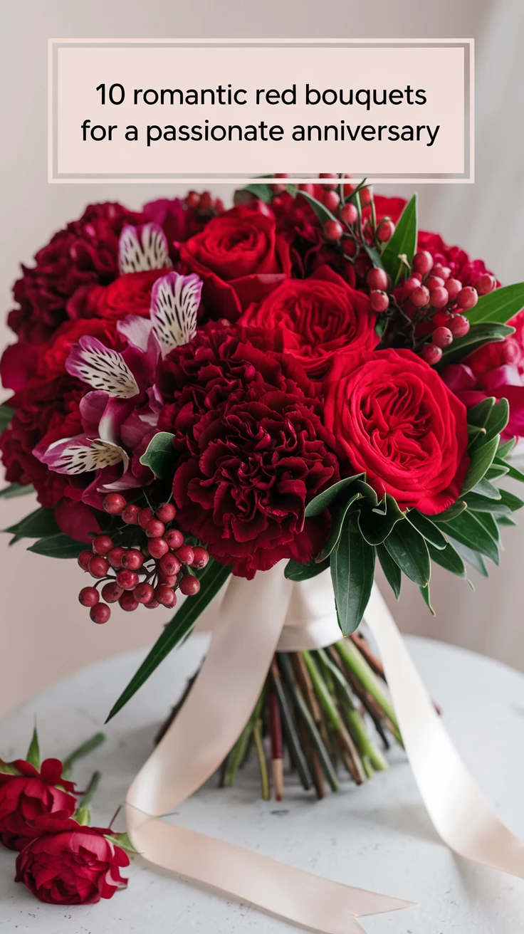 10 Romantic Red Bouquets for a Passionate Anniversary