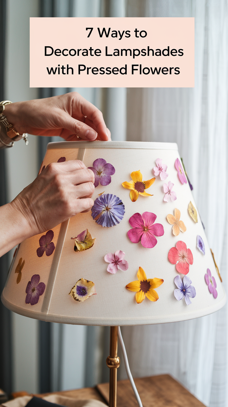 7 Ways to Decorate Lampshades with Pressed Flowers
