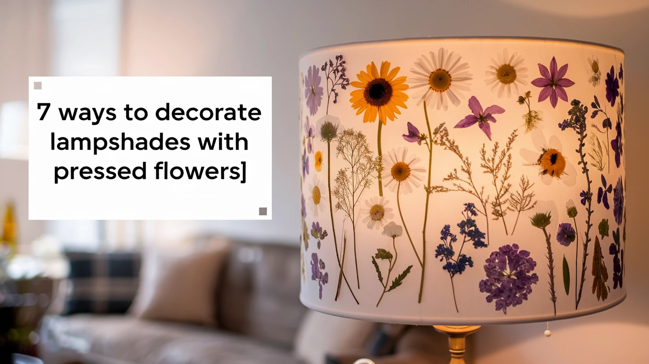 7 Ways to Decorate Lampshades with Pressed Flowers