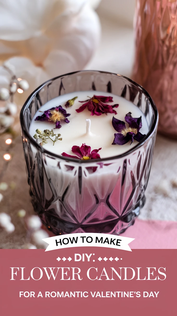 How to Make DIY Flower Candles for a Romantic Valentine's Day