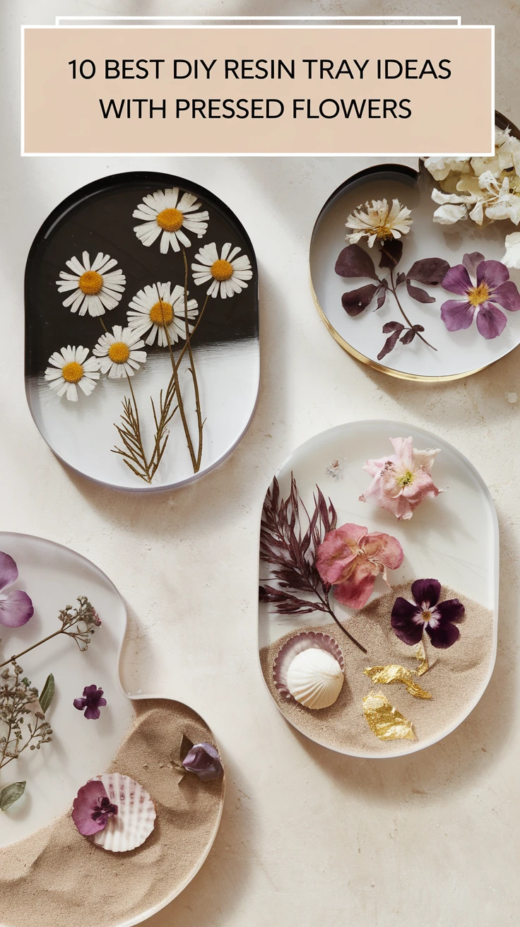 10 Best DIY Resin Tray Ideas with Pressed Flowers