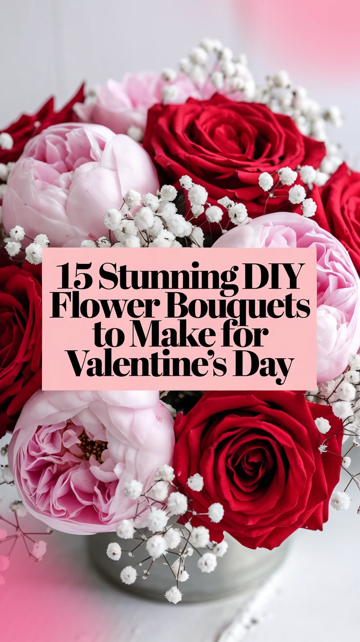 15 Stunning DIY Flower Bouquets to Make for Valentine's Day