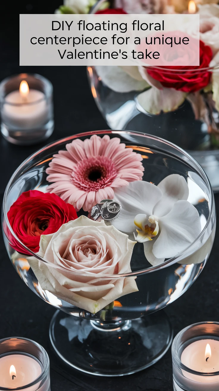 DIY Floating Flower Centerpieces for a Unique Valentine’s Table