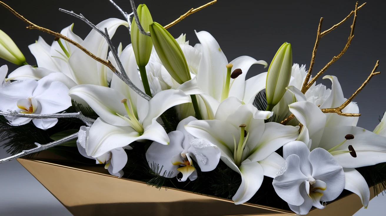 3. Modern Metallic Accents