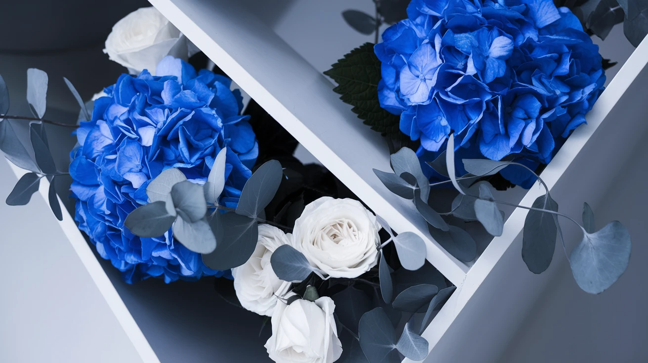 3. Modern Silver and Blue