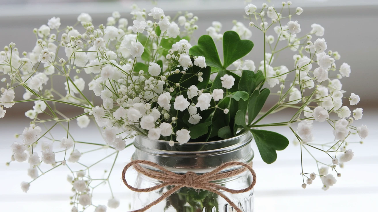 4. Shamrock and Baby's Breath Beauty