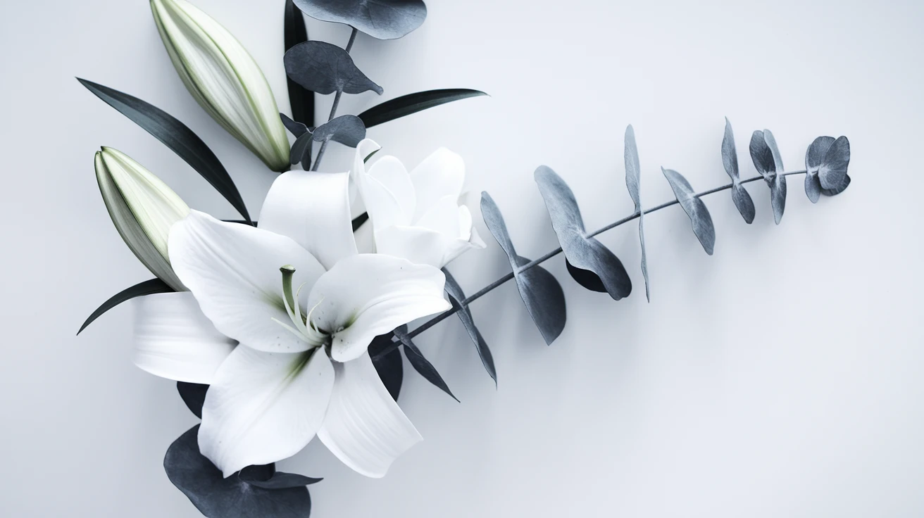8. Simple Silver and White