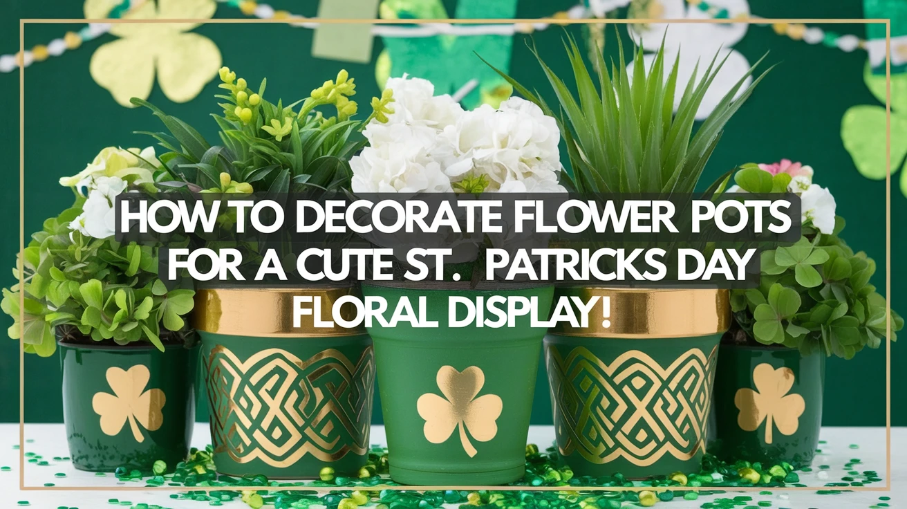 How to Decorate Flower Pots for a Cute St. Patricks Day Floral Display!