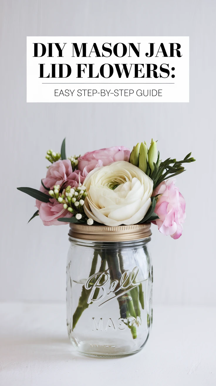 DIY Mason Jar Lid Flowers: Easy Step-by-Step Guide