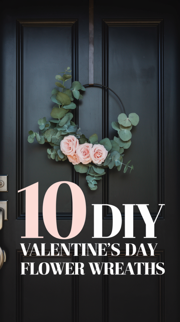 10 DIY Valentine’s Day Flower Wreaths