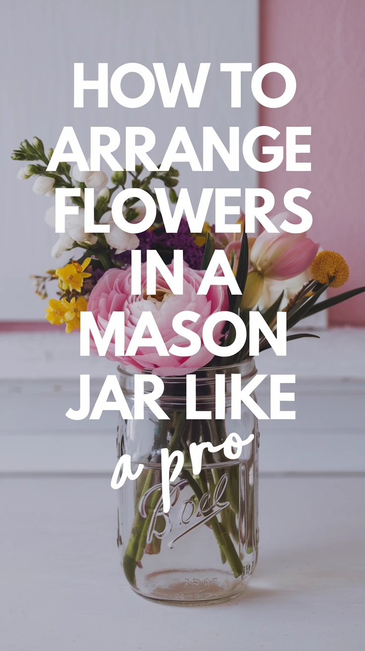 How to Arrange Flowers in a Mason Jar Like a Pro