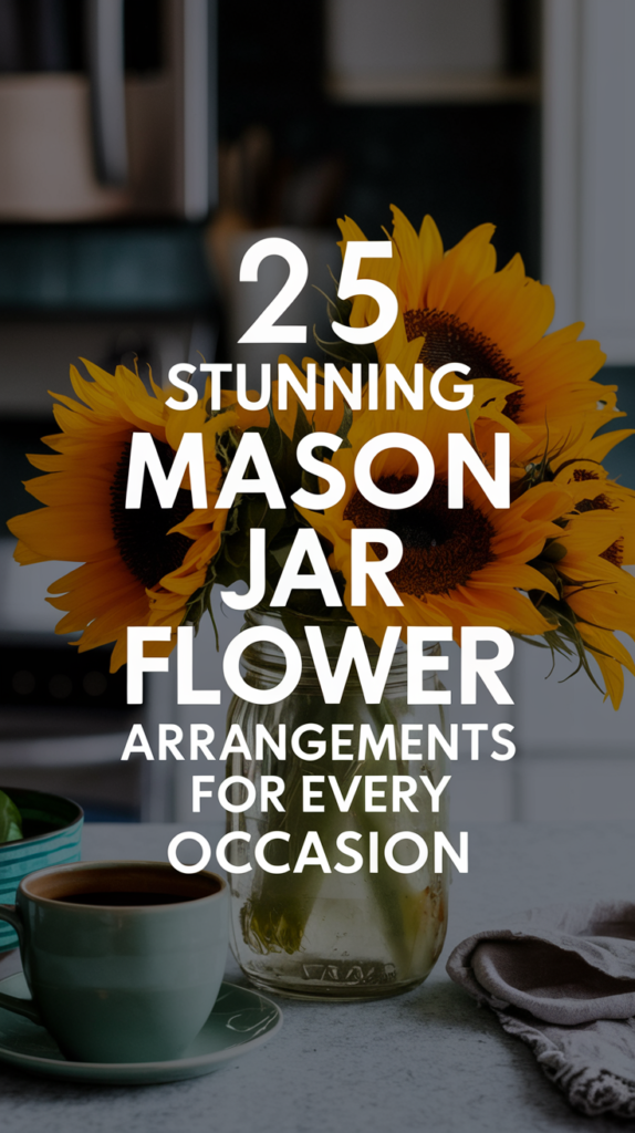 25 Stunning Mason Jar Flower Arrangements for Every Occasion