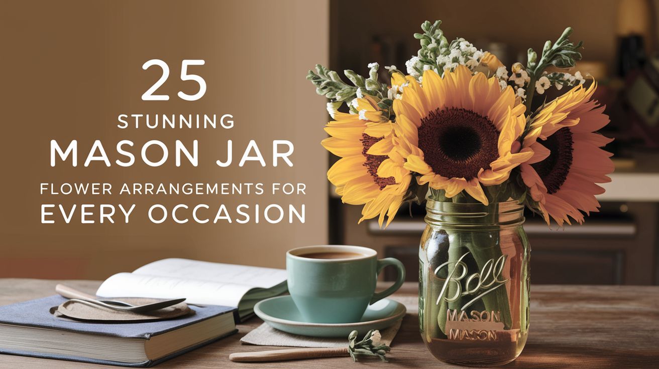 25 Stunning Mason Jar Flower Arrangements for Every Occasion