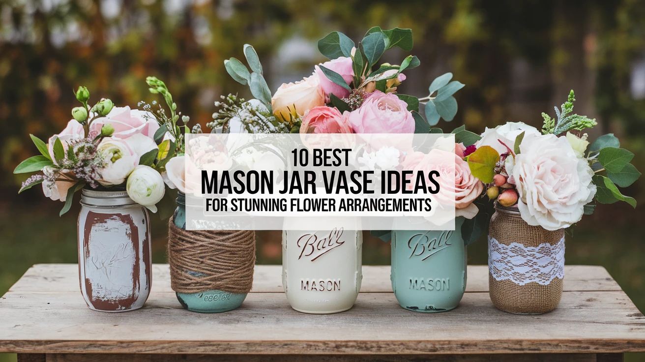 10 Best Mason Jar Vase Ideas for Stunning Flower Arrangements