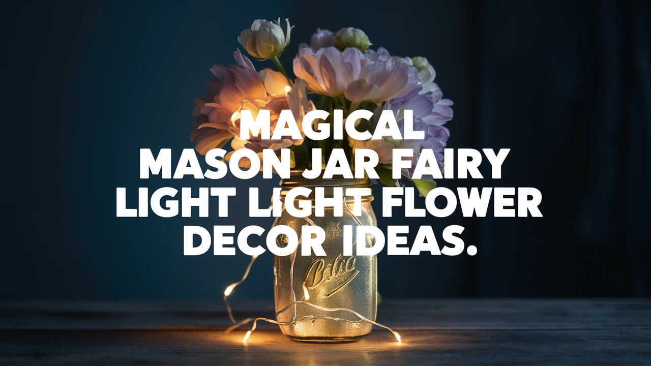 Magical Mason Jar Fairy Light Flower Decor Ideas