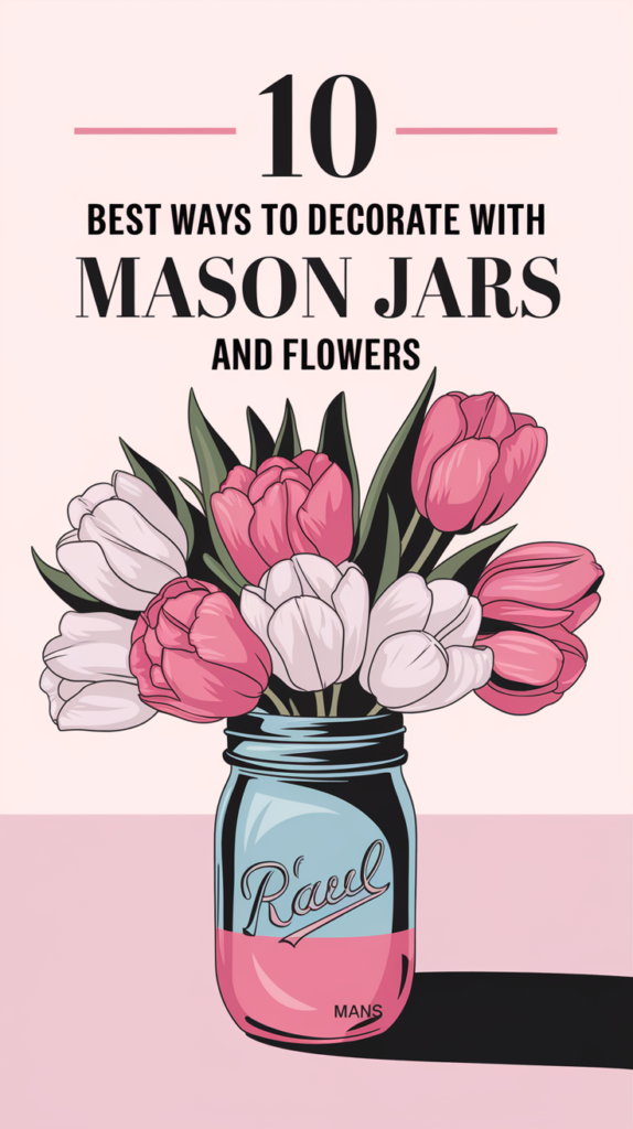 10 Best Ways to Decorate with Mason Jars and Flowers
