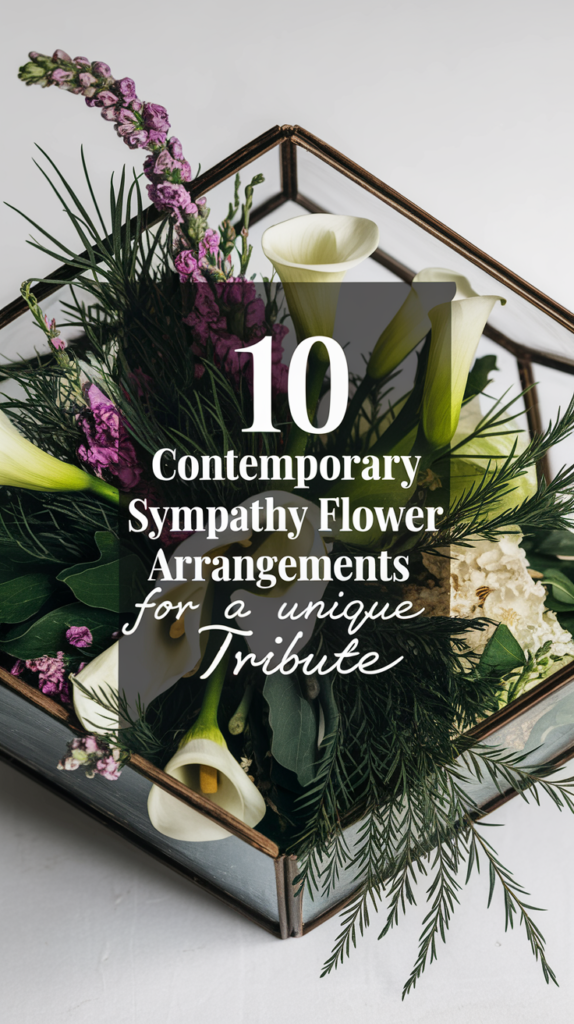 10 Contemporary Sympathy Flower Arrangements for a Unique Tribute