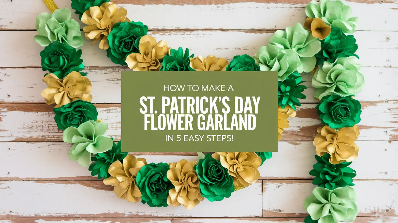 How to Make a DIY St. Patricks Day Flower Garland in 5 Easy Steps!