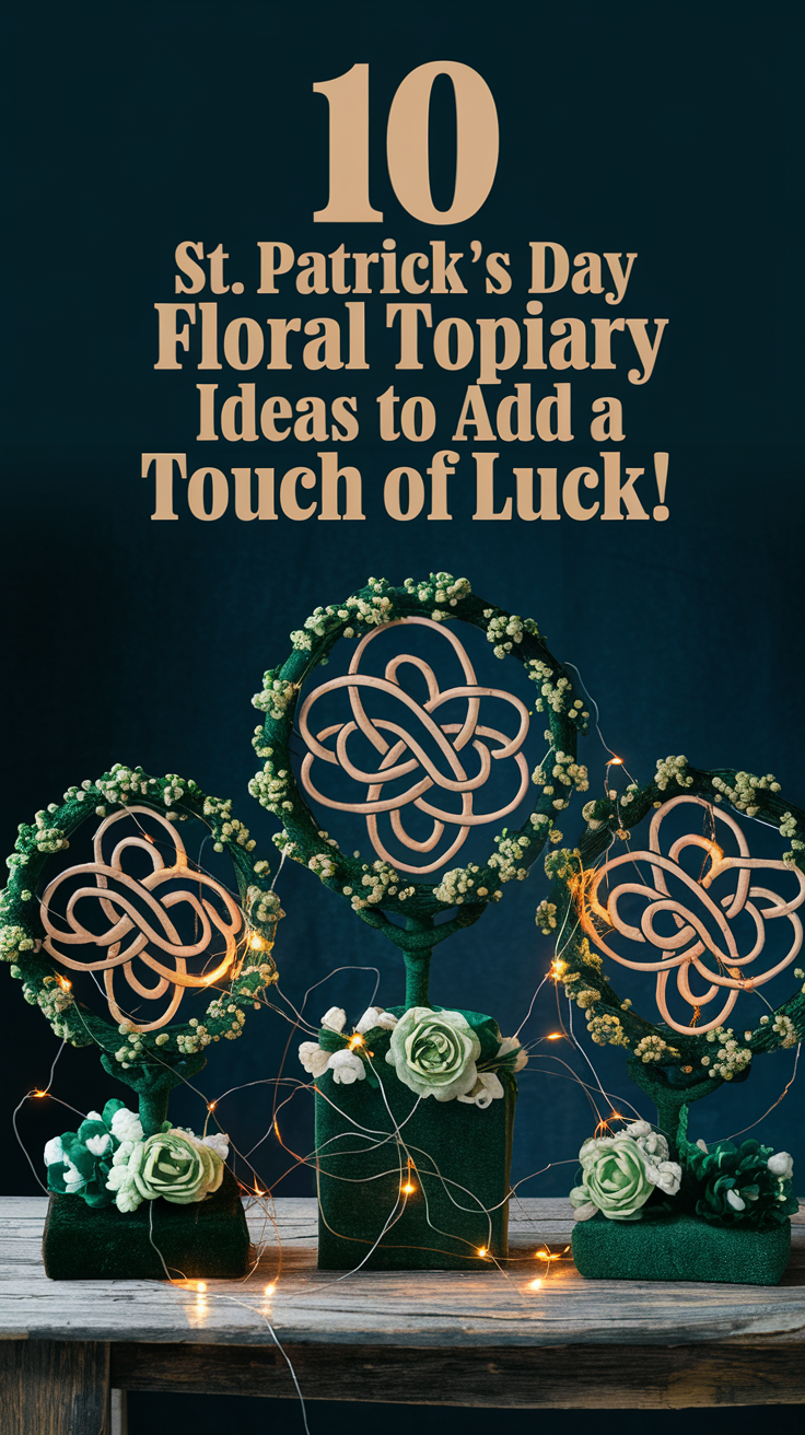 10 DIY St. Patricks Day Floral Topiary Ideas to Add a Touch of Luck!