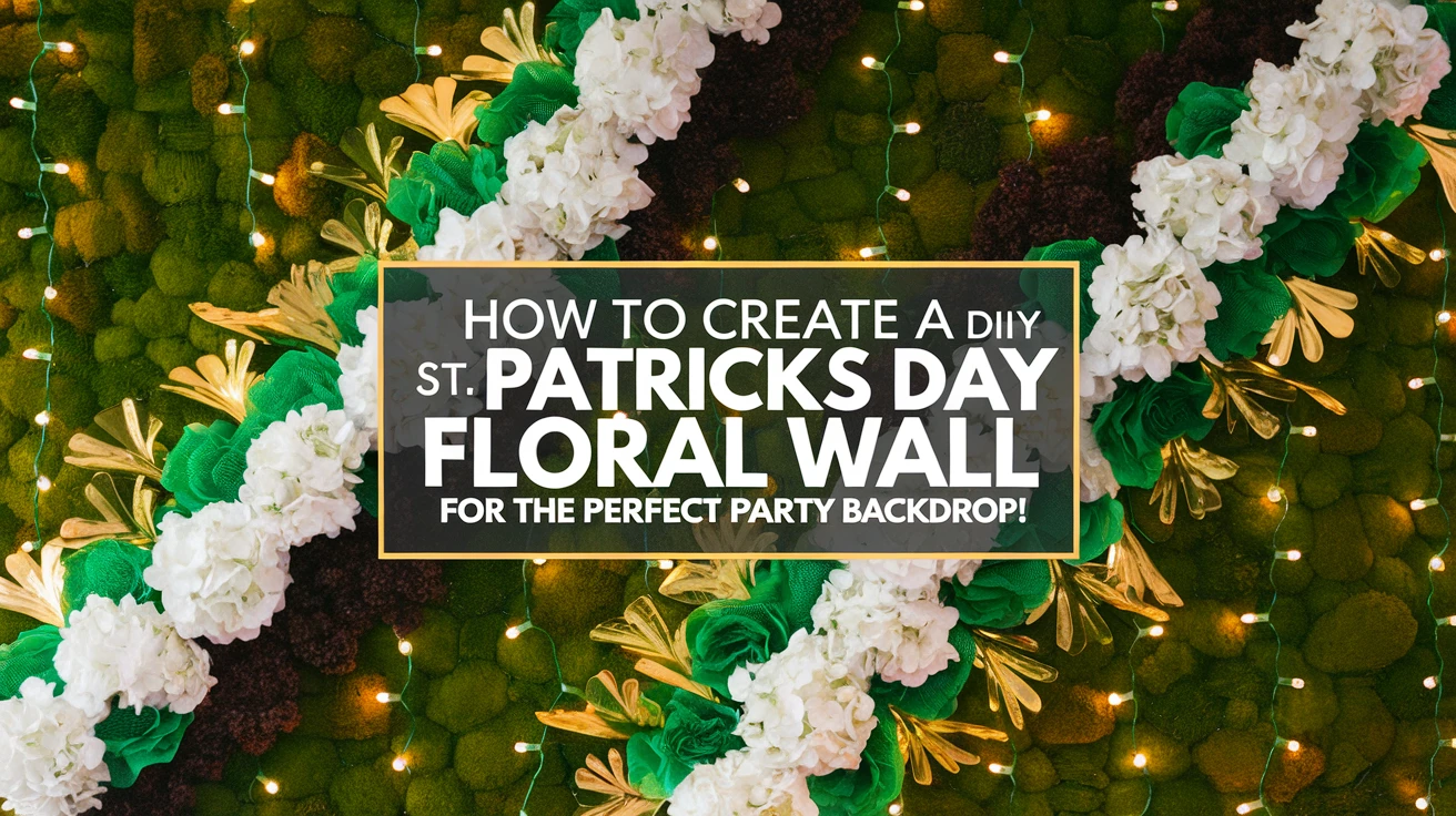 How to Create a DIY St. Patricks Day Floral Wall for the Perfect Party Backdrop!
