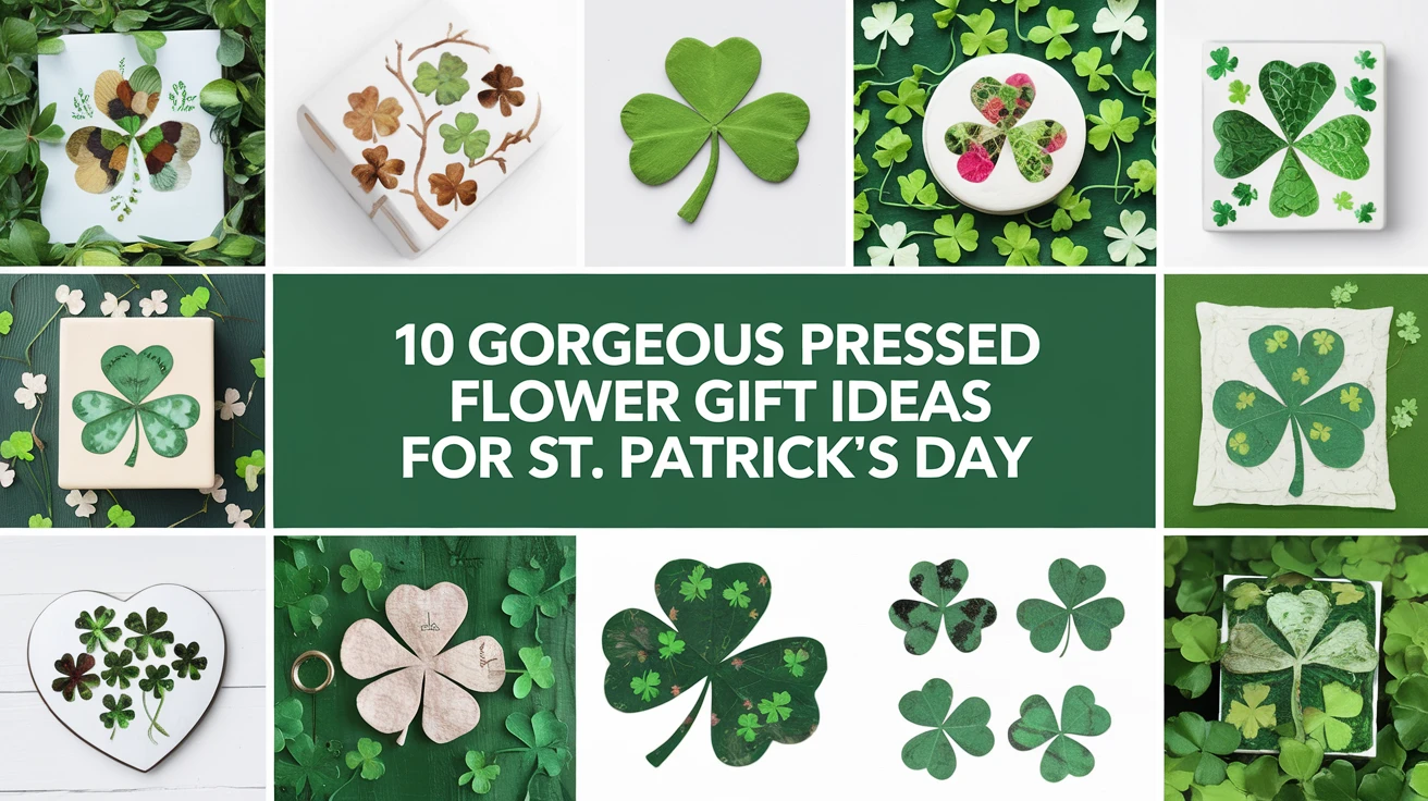10 Gorgeous Pressed Flower Gift Ideas for St. Patrick's Day
