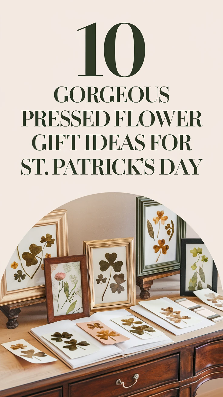 10 Gorgeous Pressed Flower Gift Ideas for St. Patrick's Day