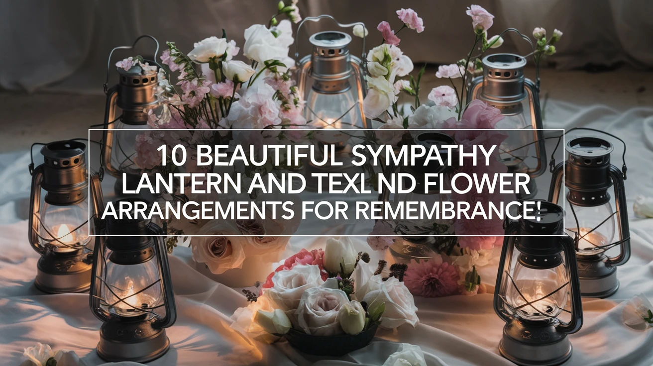 10 Beautiful Sympathy Lantern and Flower Arrangements for Remembrance