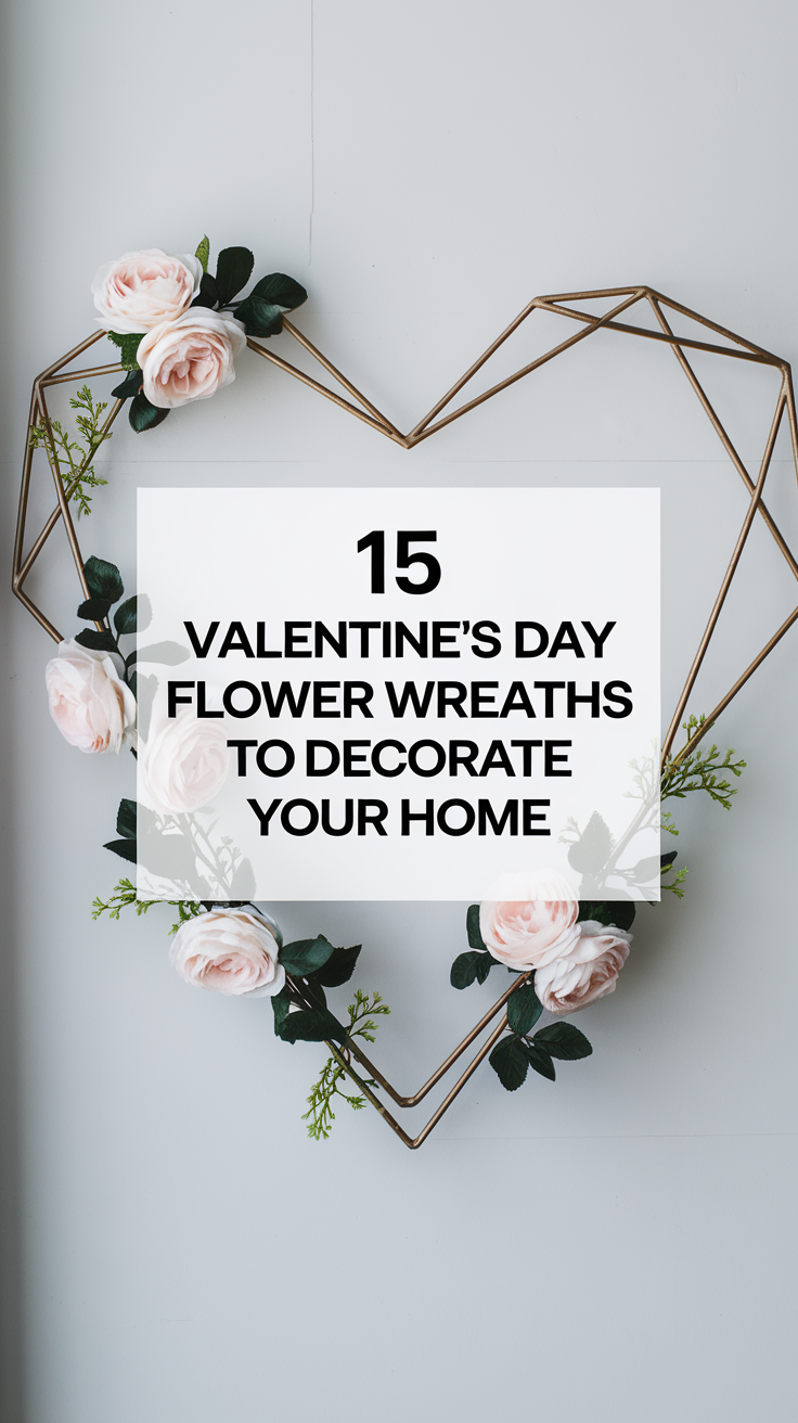 15 Valentine's Day Flower Wreaths to Decorate Your Home