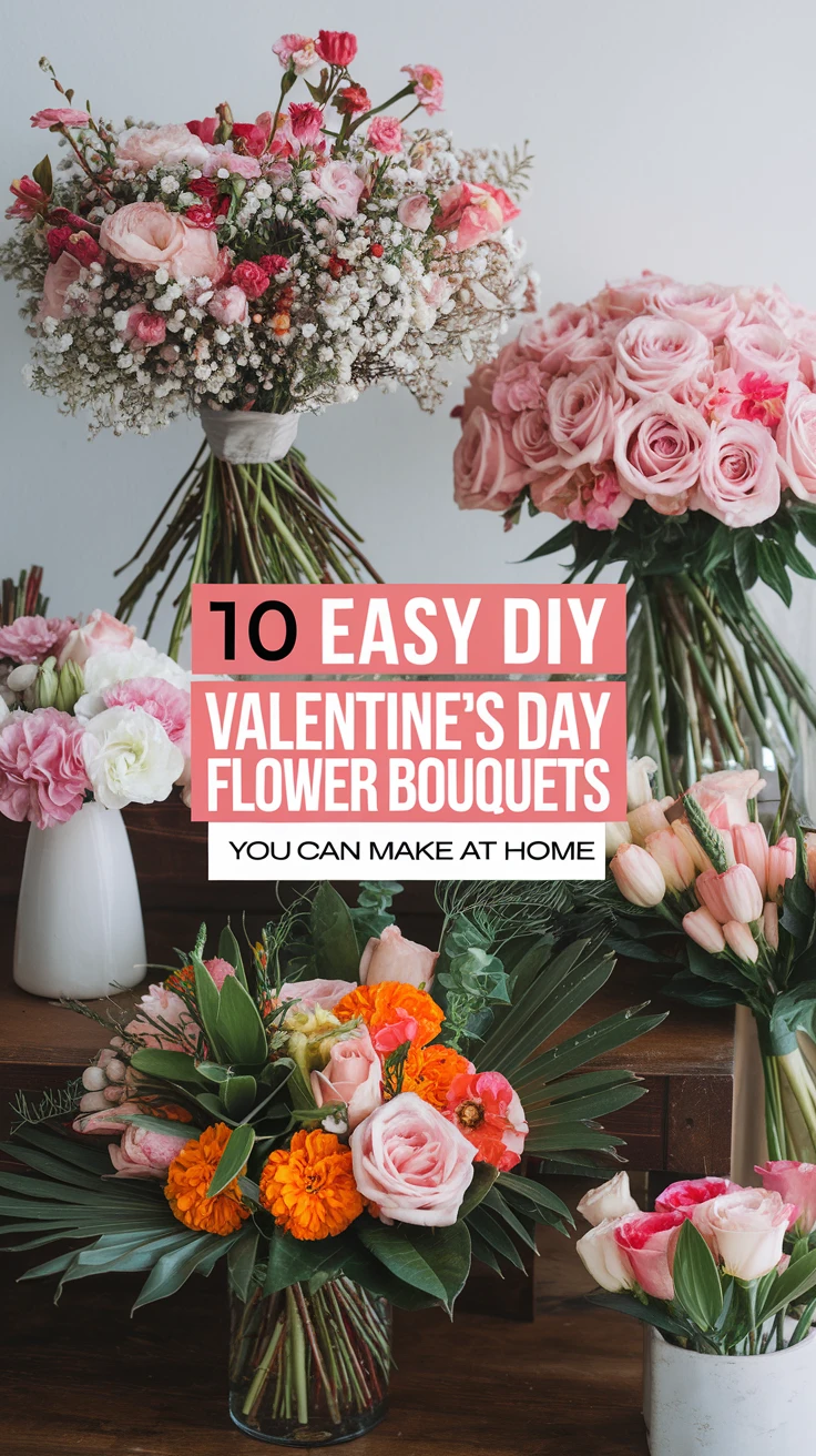 10 Easy DIY Valentine's Day Flower Bouquets You Can Make at Home