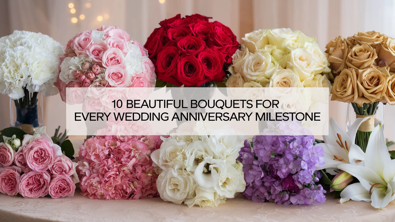 10 Beautiful Bouquets for Every Wedding Anniversary Milestone