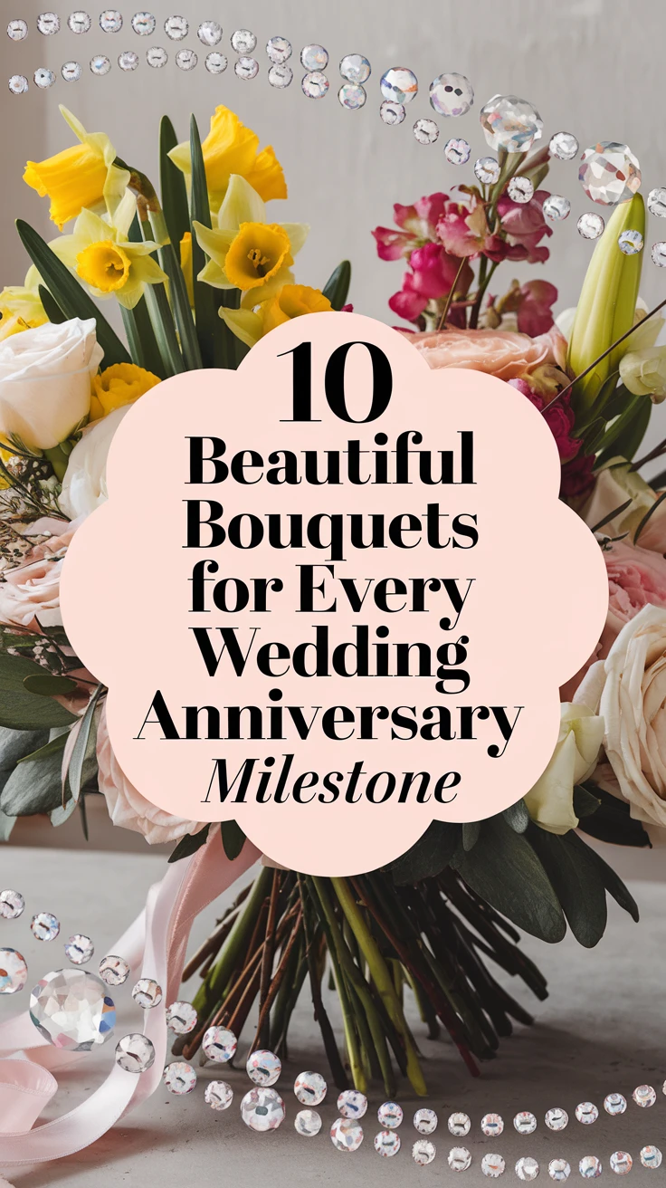 10 Beautiful Bouquets for Every Wedding Anniversary Milestone