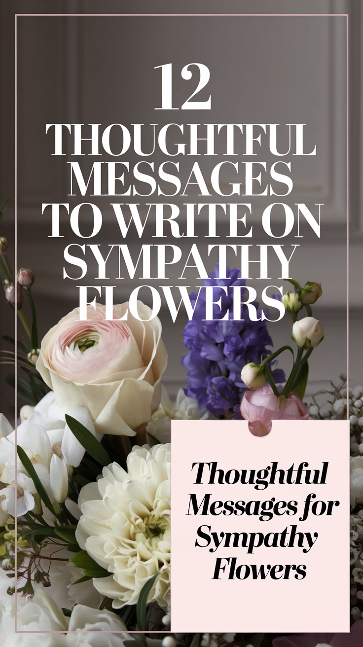 12 Thoughtful Messages to Write on Sympathy Flowers