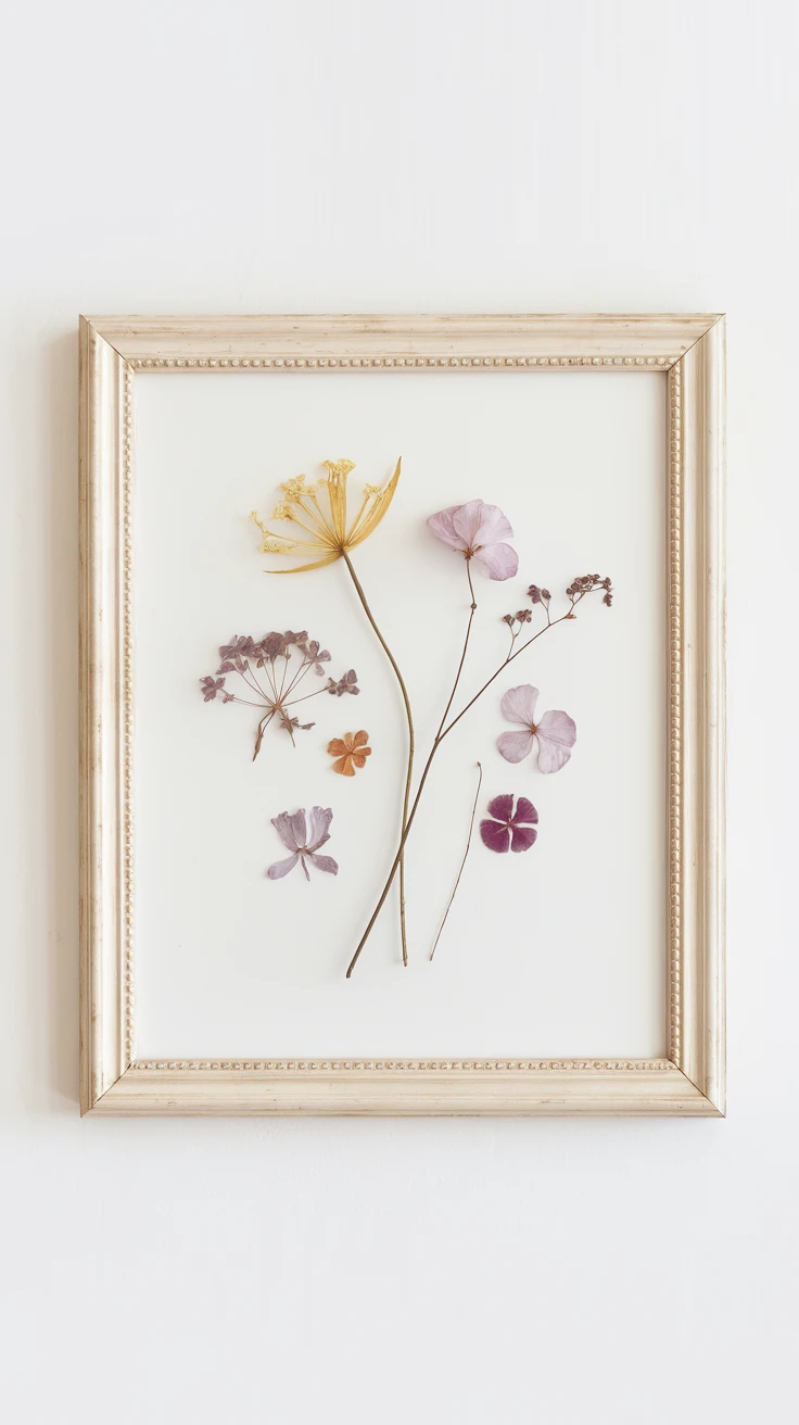 1. Simple Framed Pressed Flowers