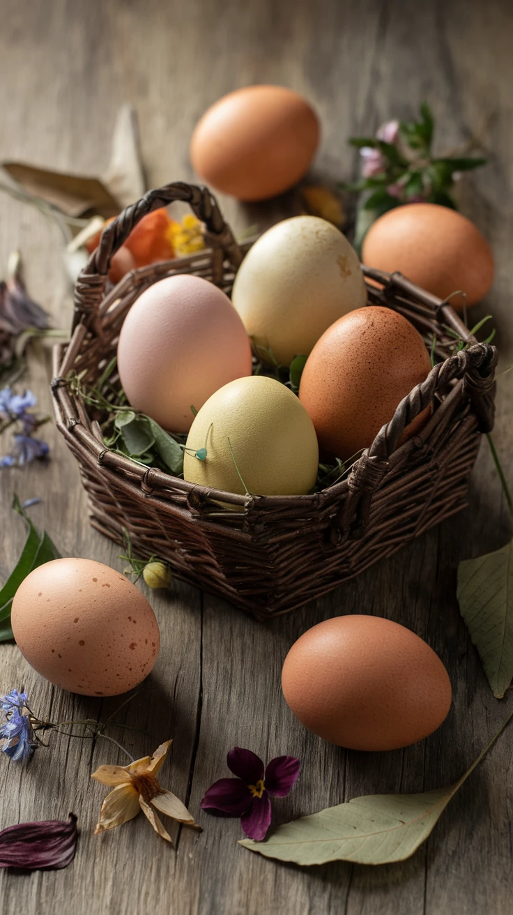 10. Flower-Dyed Natural Eggs