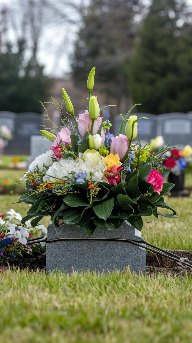 10. How to Properly Secure Flowers at Gravesites