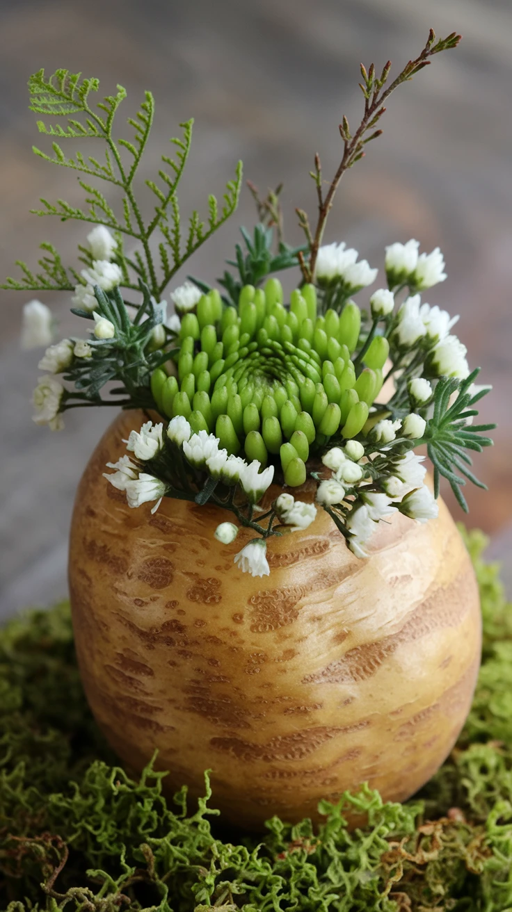 10. Potato Vase Whimsy Creation