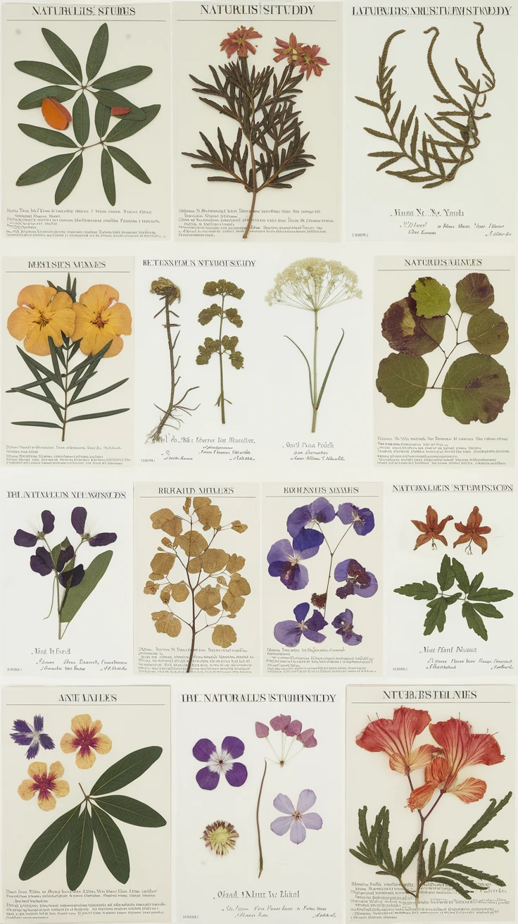 10. Pressed Flower Botanical Print Set