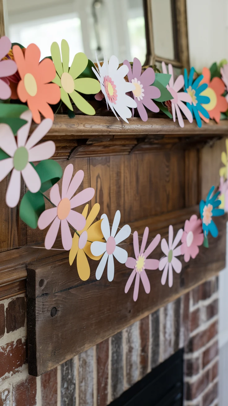11. Paper Flower Easter Garland