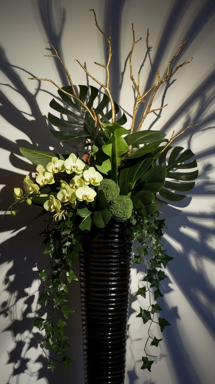 12. Green Orchid Statement Piece