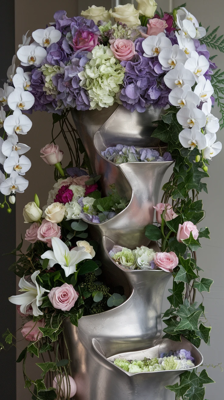 15. Cascading Mixed Flower Bouquet