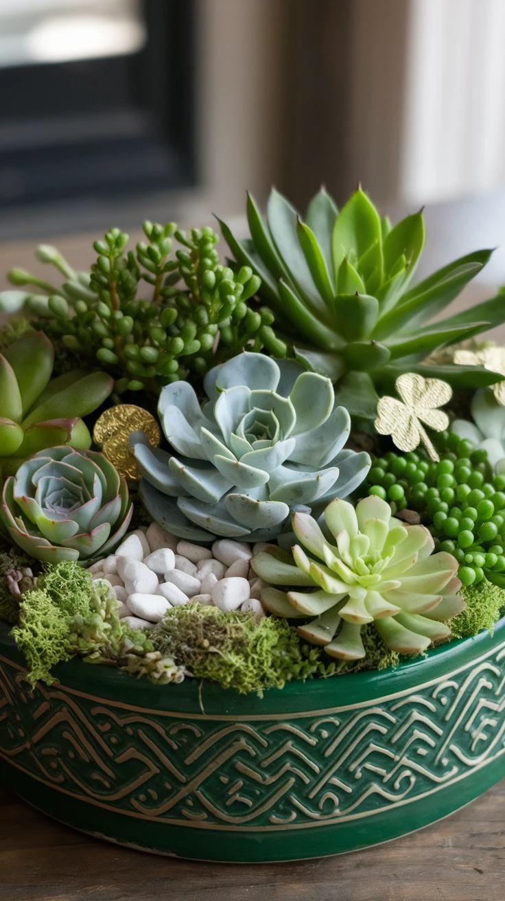 15. Succulent Garden Centerpiece
