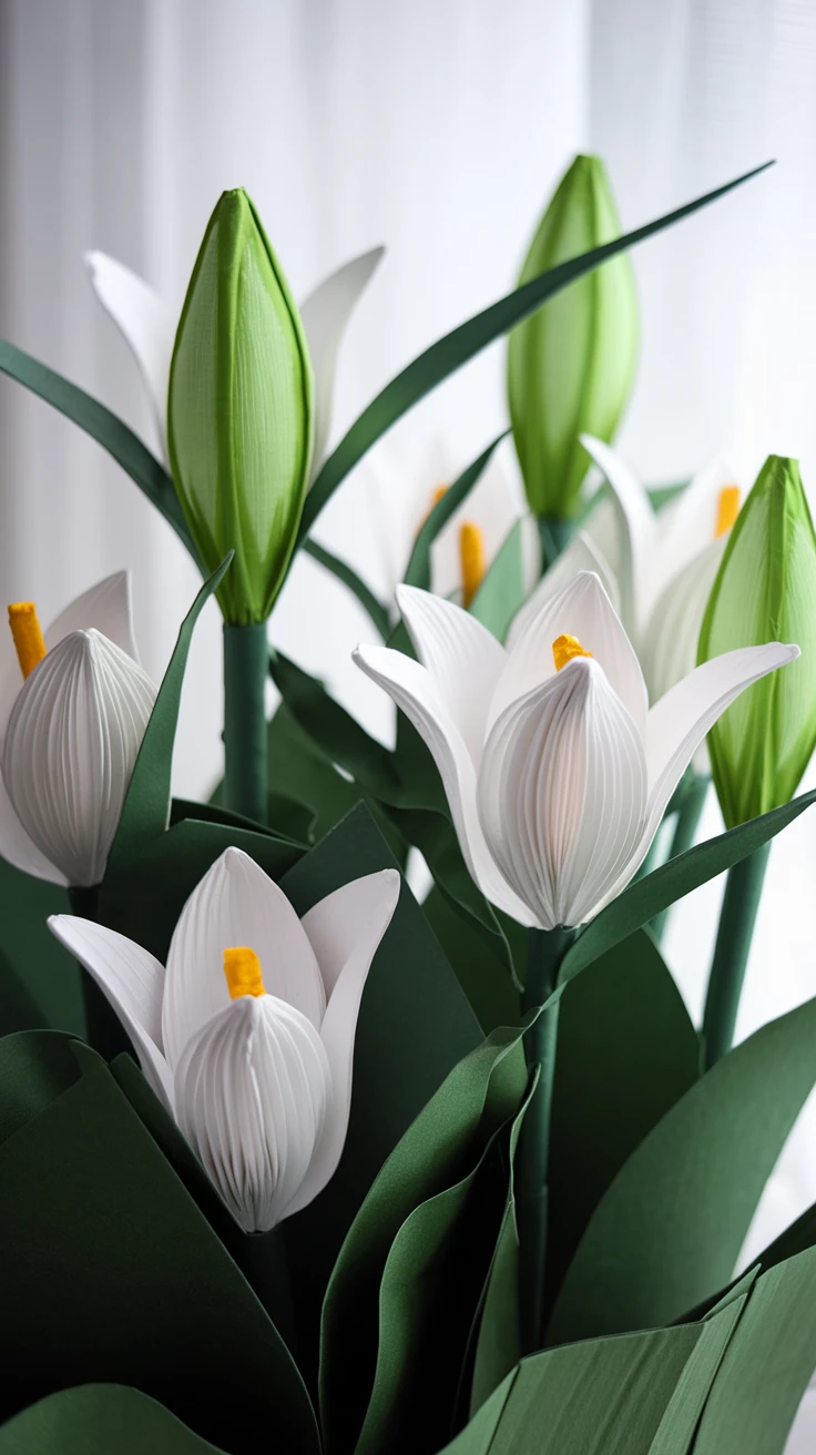2. Easter Lily Paper Flowers