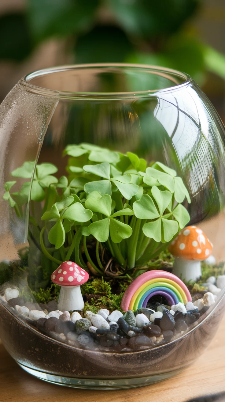 2. Lucky Shamrock Terrarium