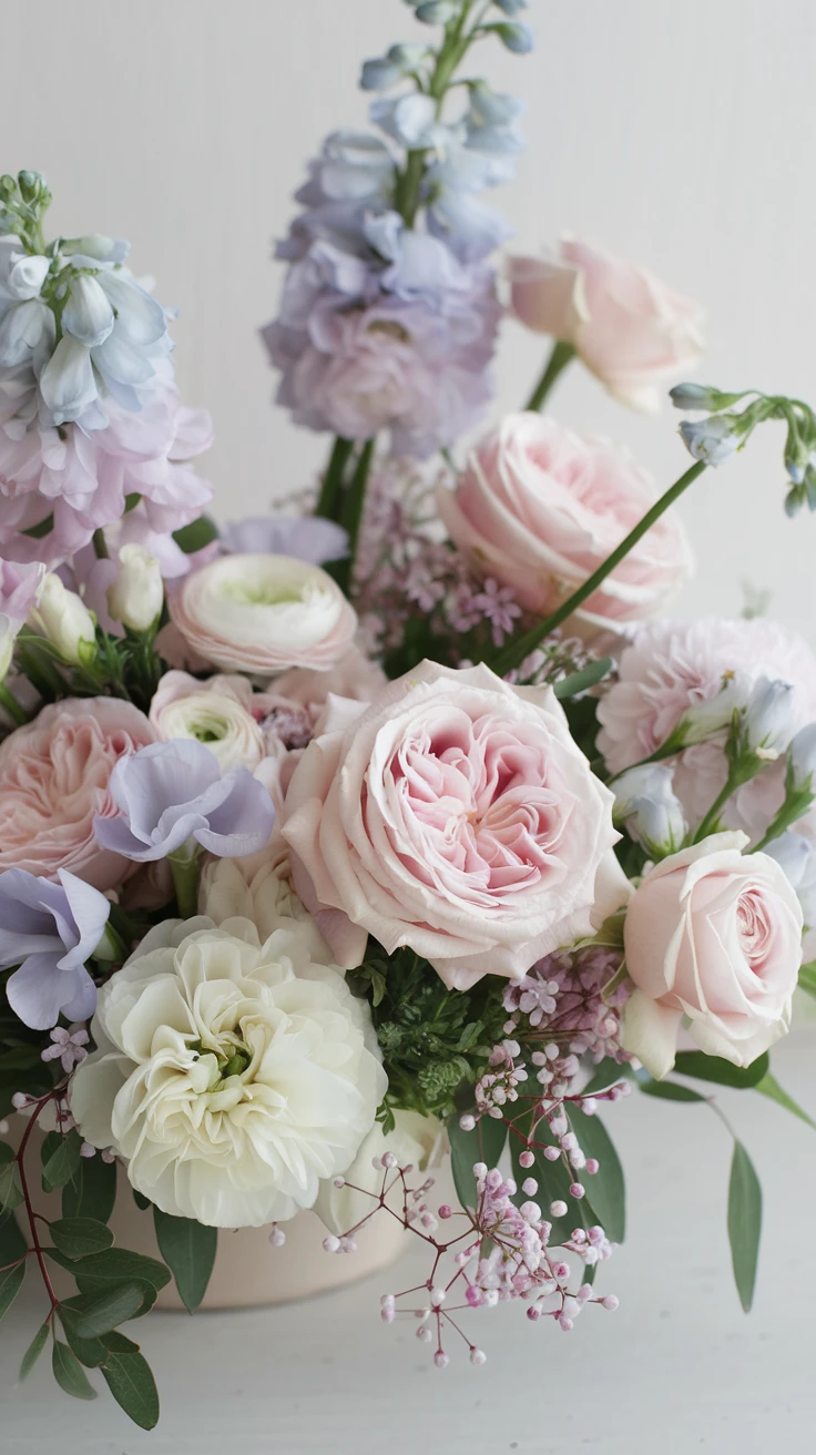 2. Mixed Pastel Garden Blooms