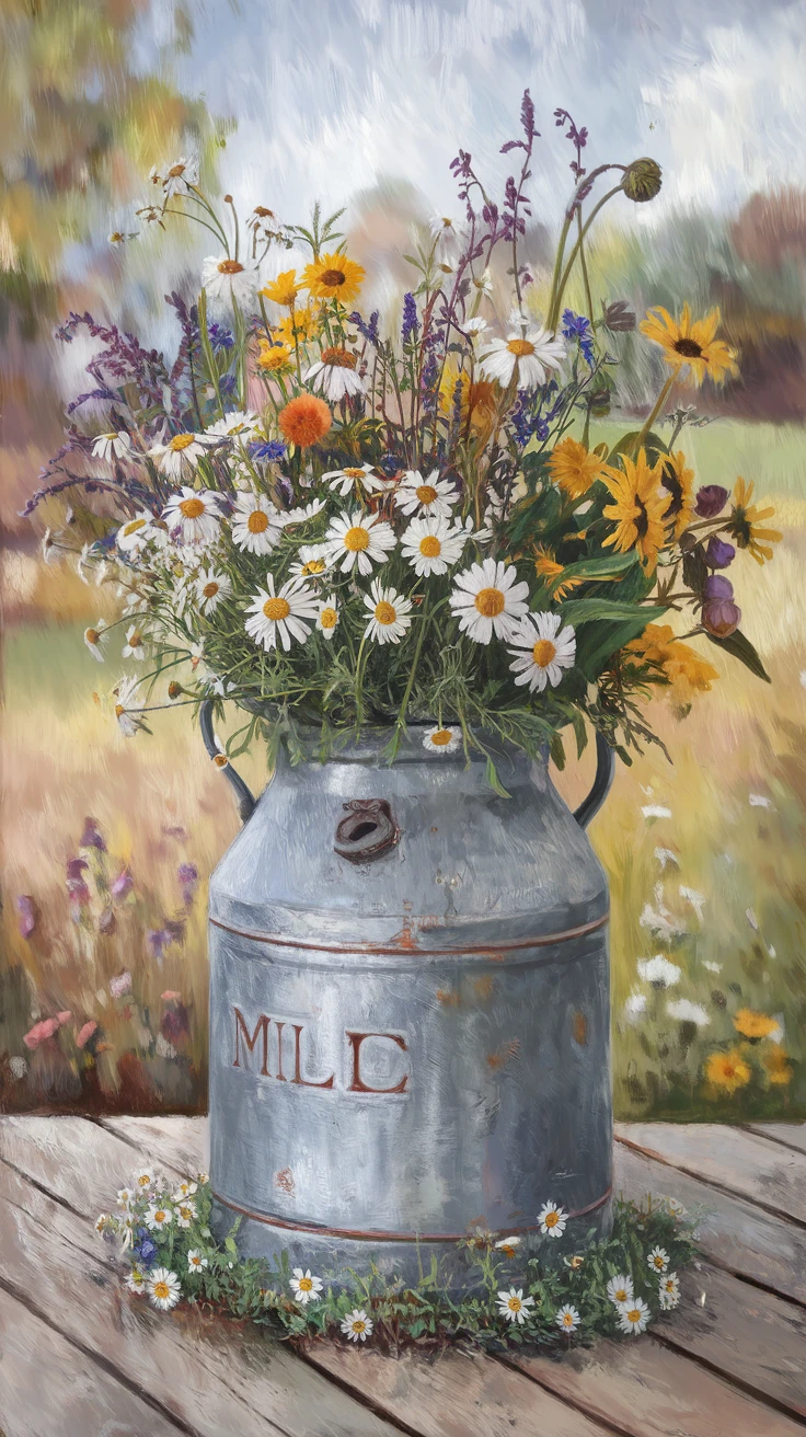 2. Vintage Milk Can Displays