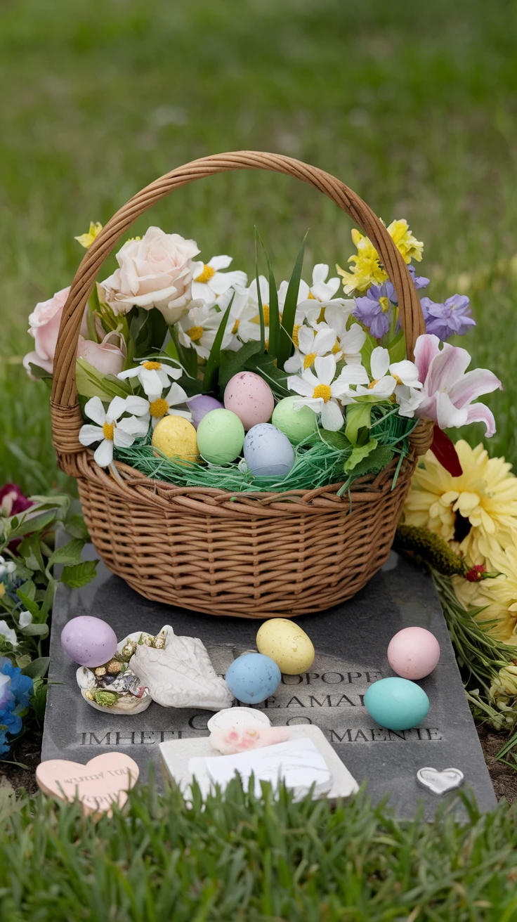 3. DIY Easter Grave Decorations With Personal Touches